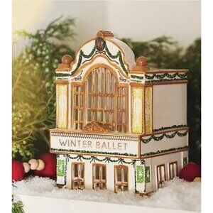 Anthropologie Ceramic Holiday House Winter Ballet Village NEW